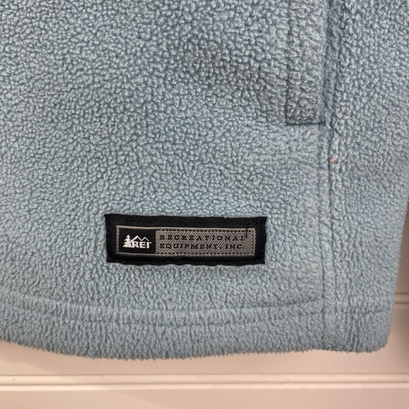 REI Light Blue Full Zip Up Fleece Jacket Large Women’s GUC - Picture 8 of 9